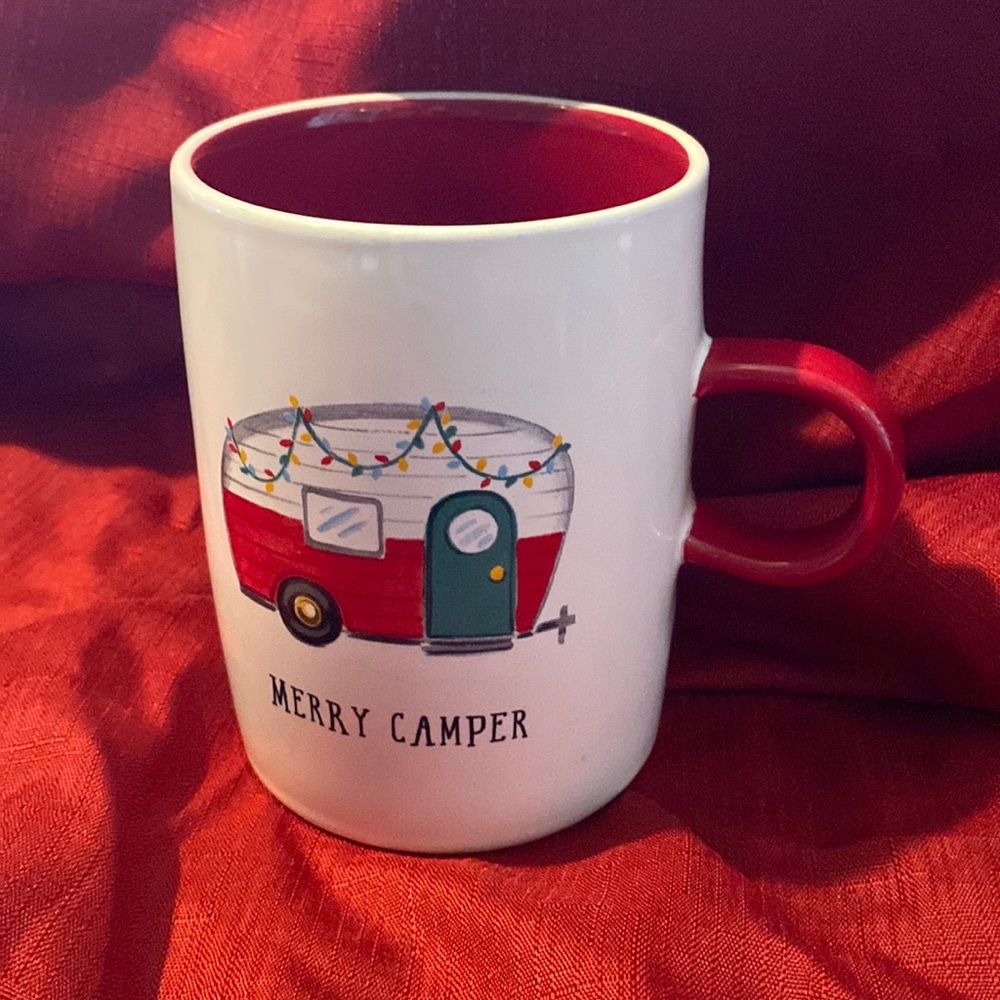 Rae Dunn Christmas camper mug red & white Christmas camper and merry Cam…